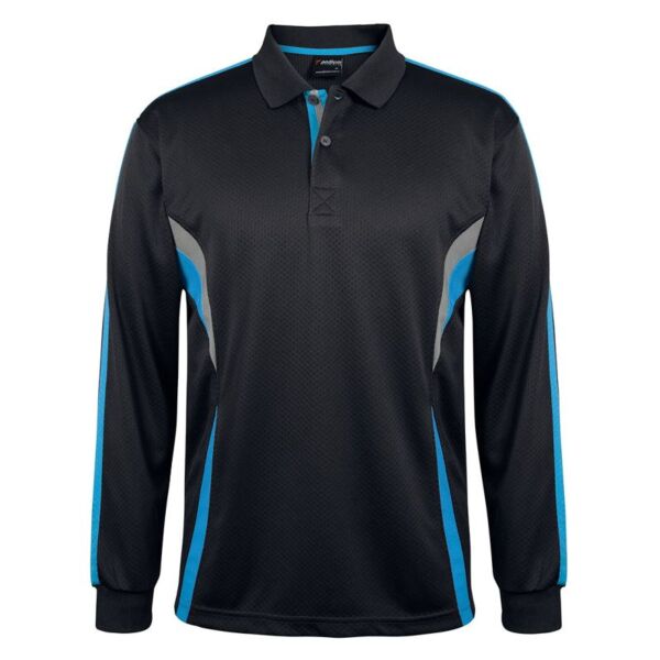 Mens Podium Long Sleeve Cool Polo Thumbnail